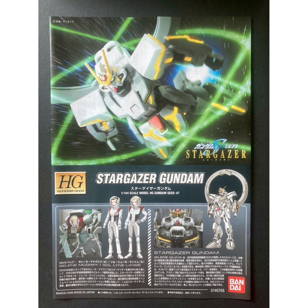 =宅家王=【通販品】萬代藍標 HG 觀星鋼彈 GSX-401FW 5055603 1比144 SEED STARGAZE-細節圖4