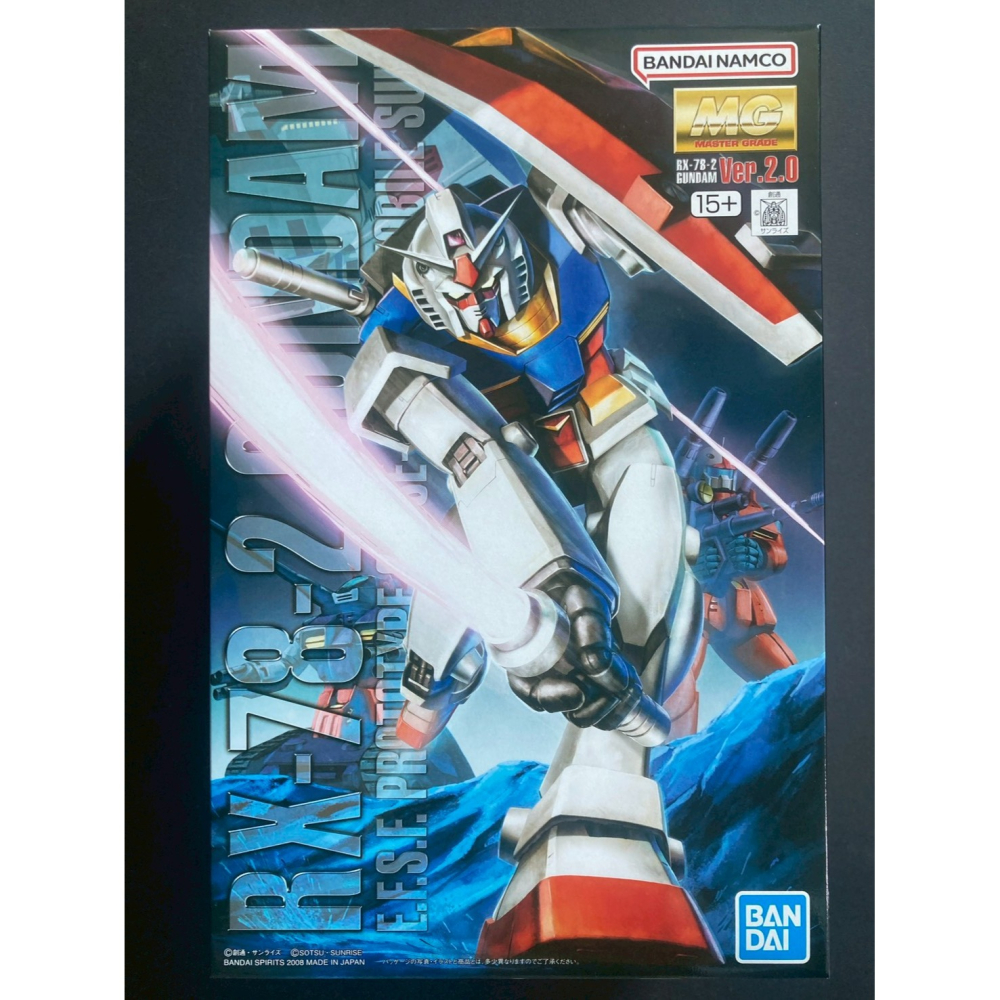=宅家王=【通販品】萬代藍標 MG 初代鋼彈(2.0版) RX-78-2 5061583 1比100 組裝模型 0079-細節圖2