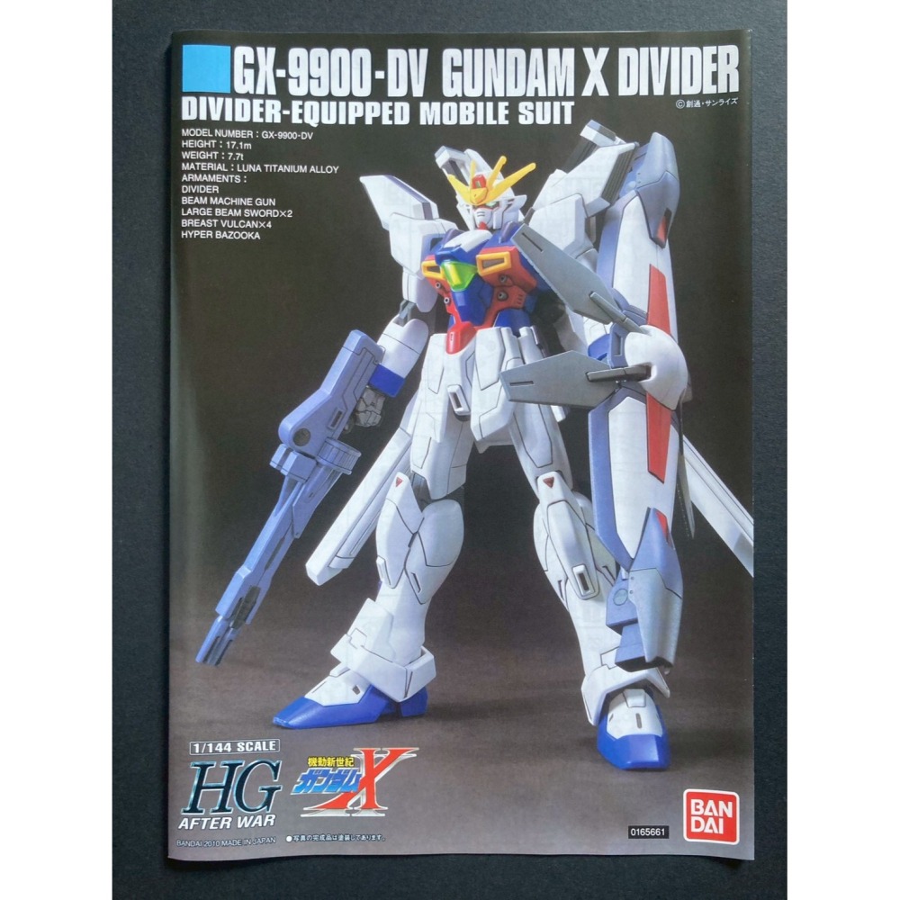 =宅家王=【通販品】萬代藍標 HGAW X鋼彈 D.V [分頻砲裝備型] GX-9900-DV 5064116 鋼彈X-細節圖4