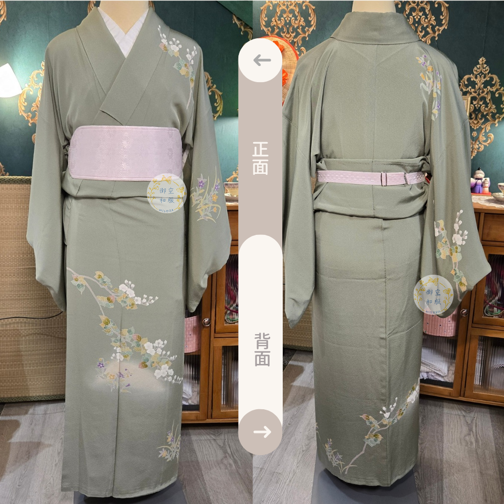 湖水桔梗 訪問著丨153.5cm(可放大)-細節圖2