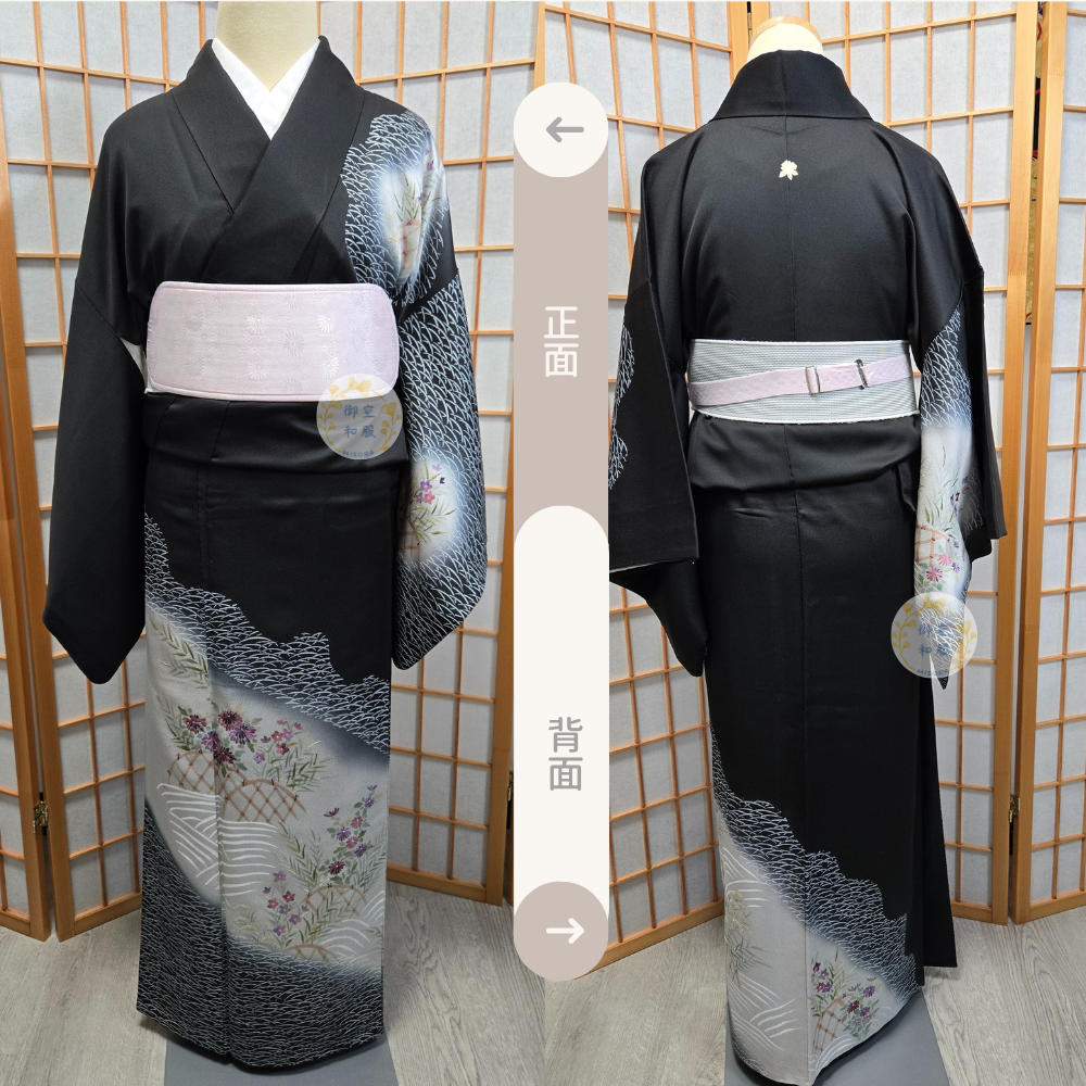 黑地籬草 訪問著丨163cm-細節圖2