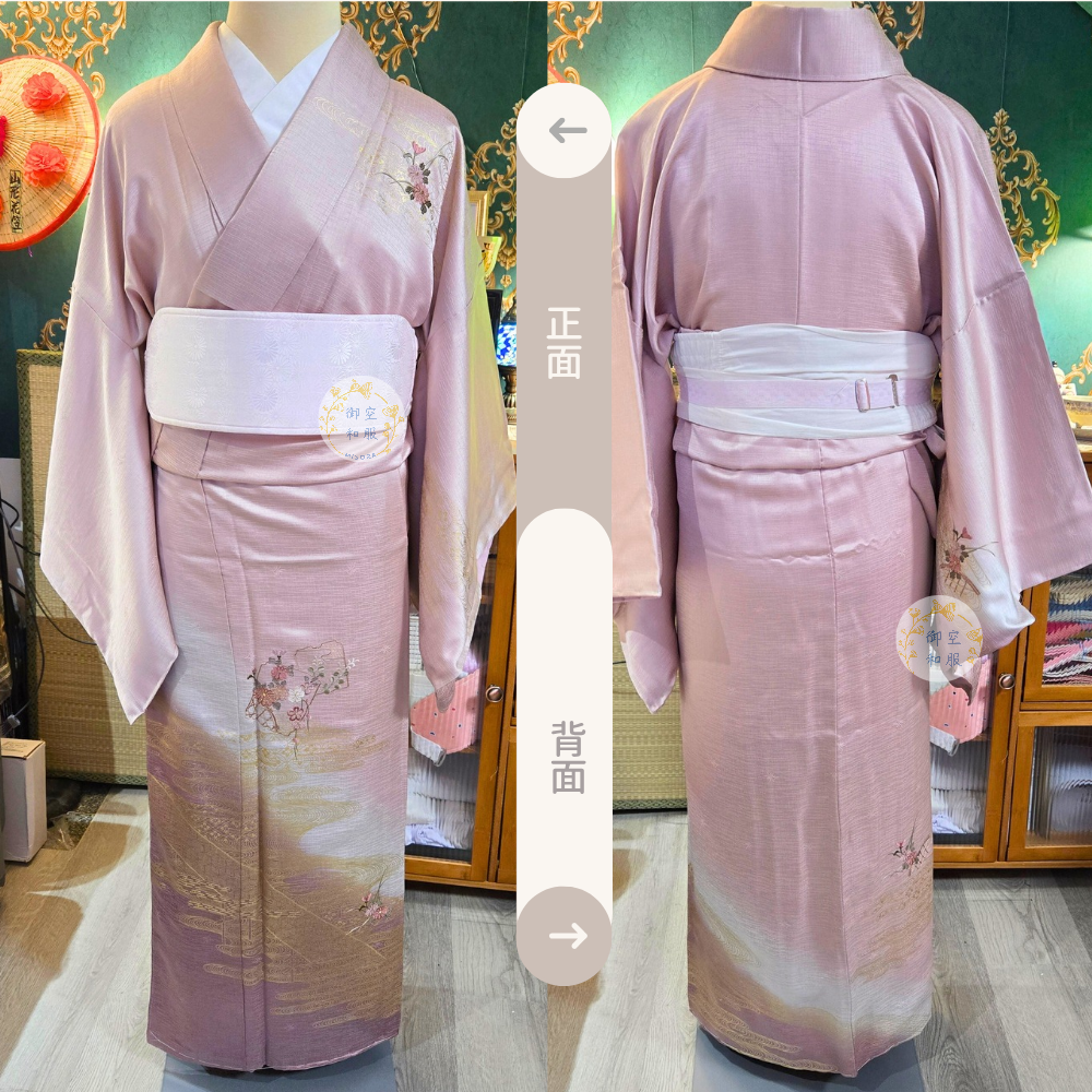 花草刺繡 訪問著丨162cm-細節圖2