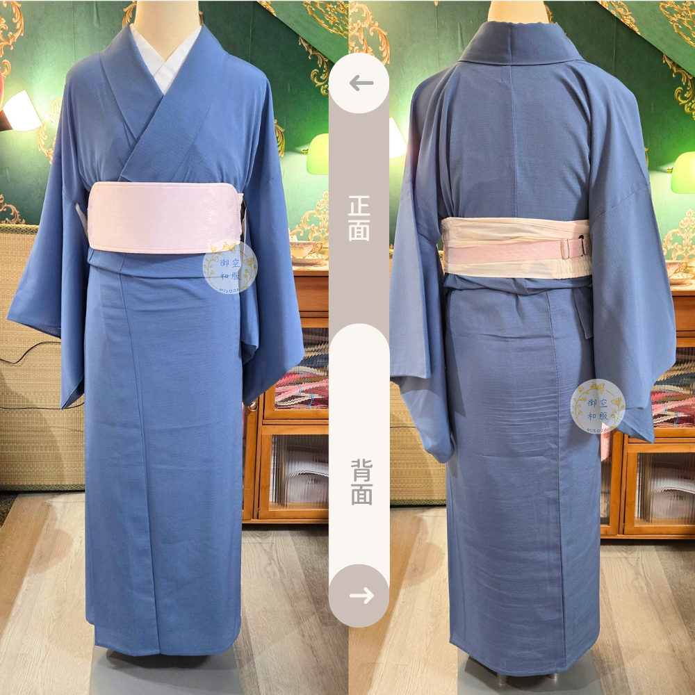 【實體店限定款】鉄御納戸色 色無地丨夏物丨可水洗丨160.5cm-細節圖2