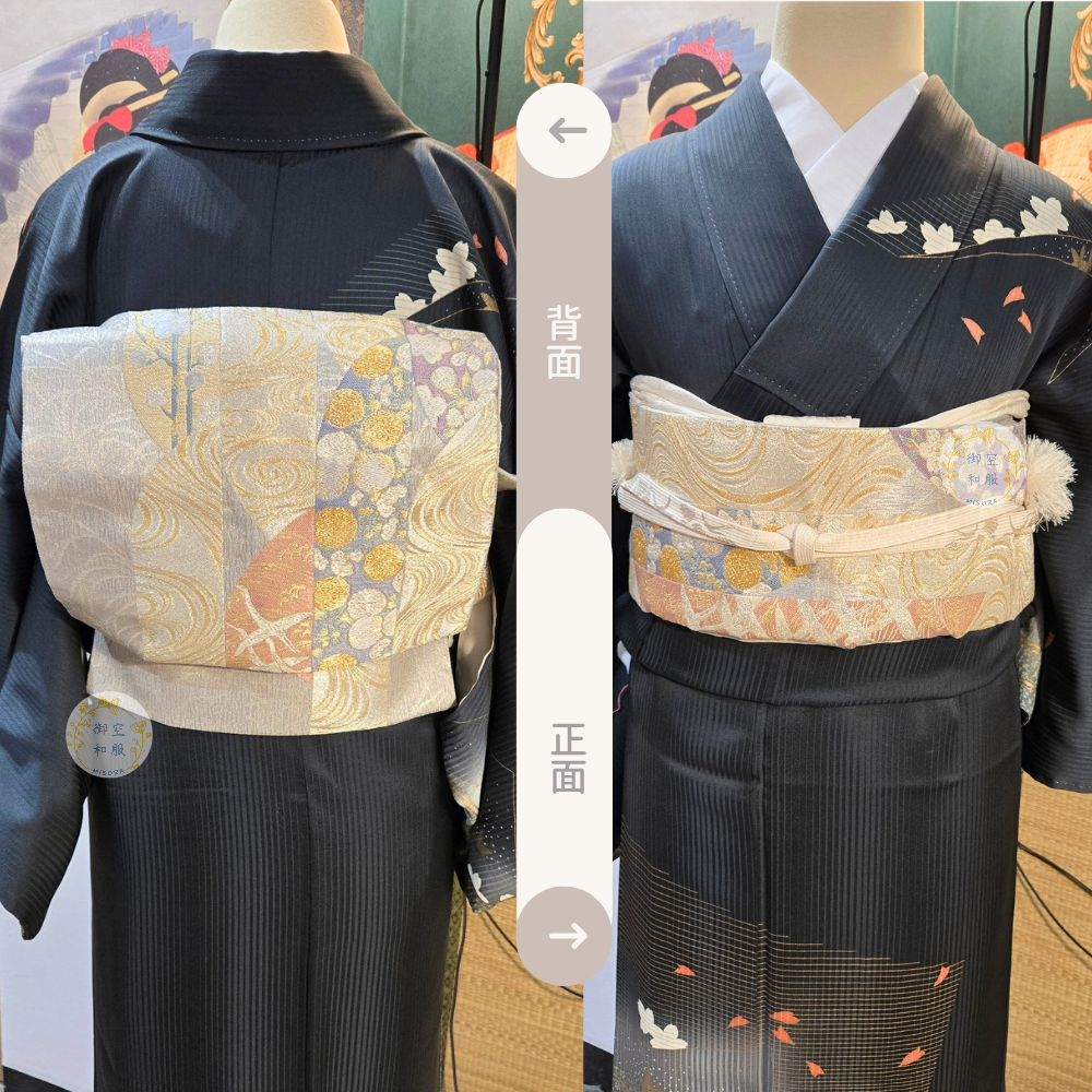 月飛櫻流水 袋帶-細節圖2