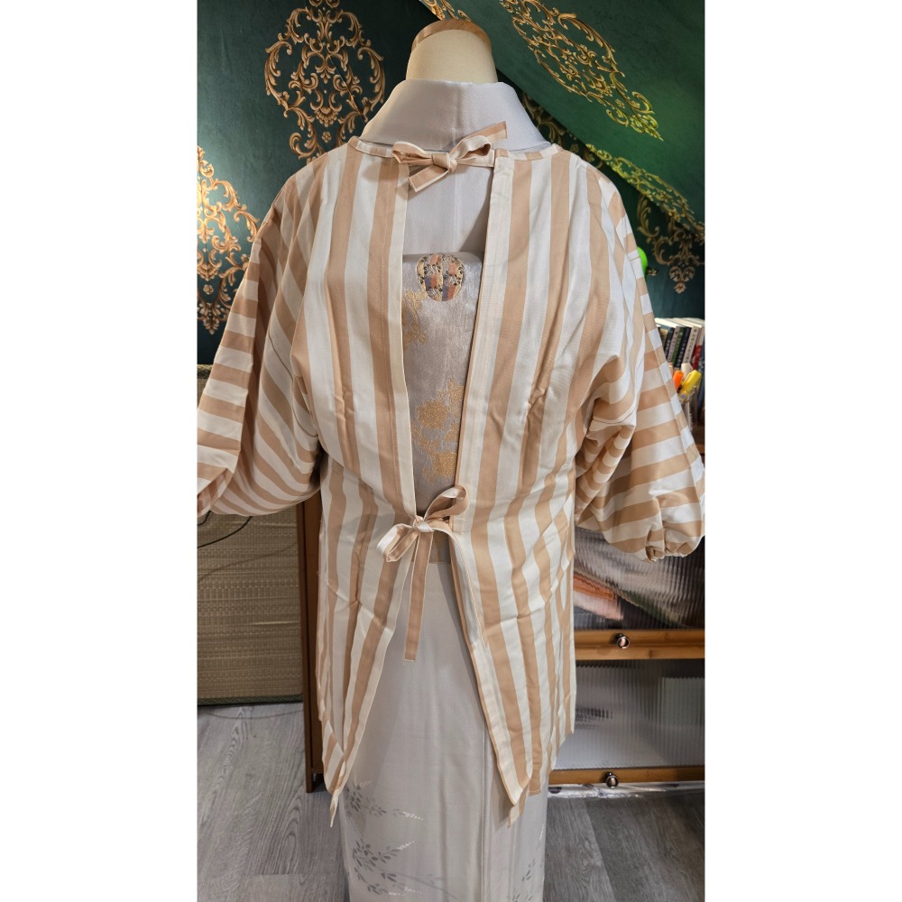 拿鐵條紋割烹着-細節圖2