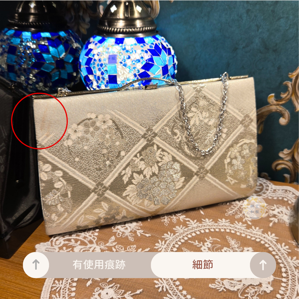 花草布面手拿包｜和服包包-細節圖5