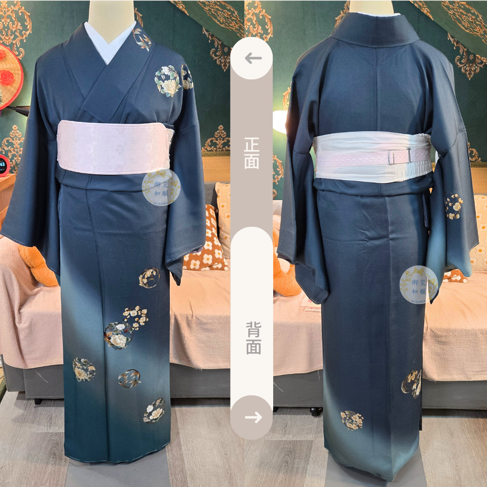 金箔花丸紋 訪問着｜162.5cm-細節圖2