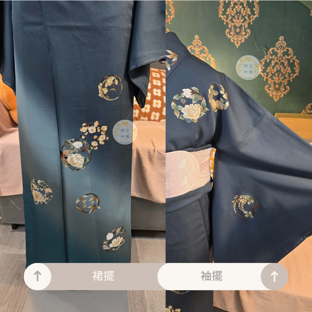 金箔花丸紋 訪問着｜162.5cm-細節圖3