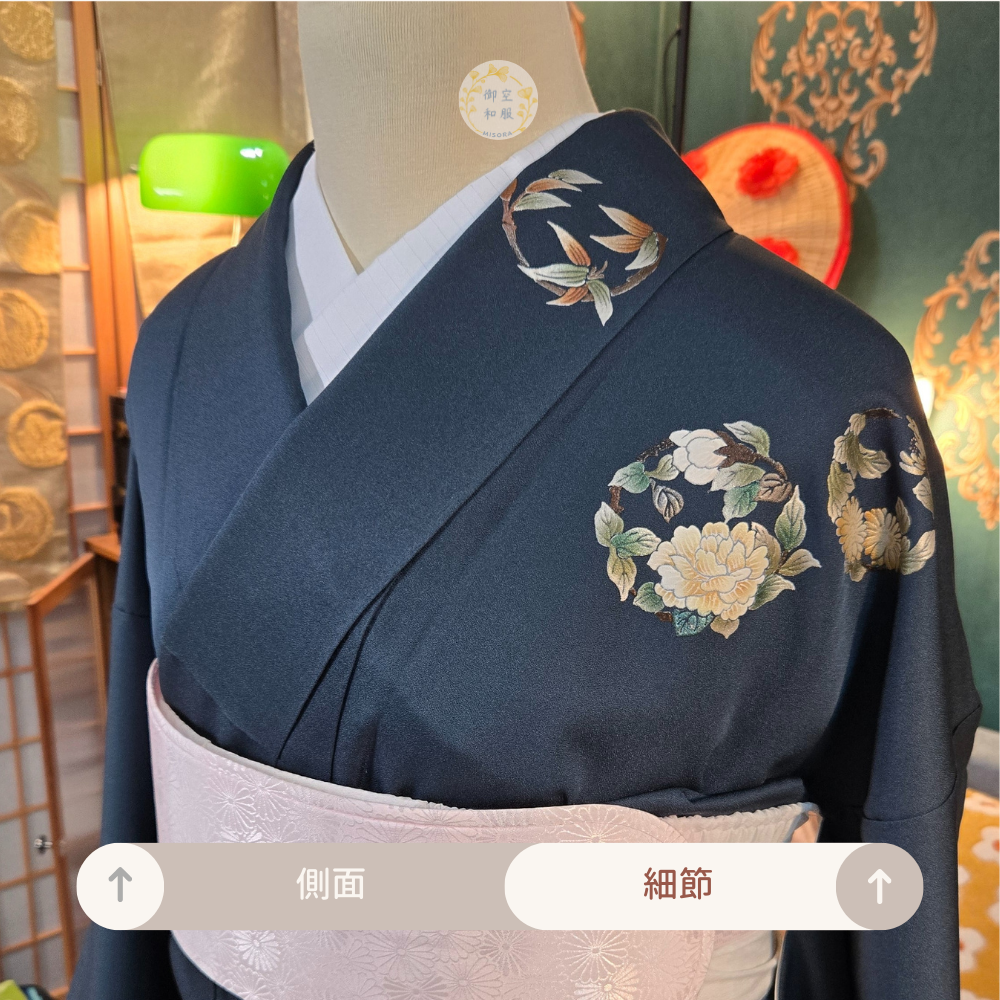 金箔花丸紋 訪問着｜162.5cm-細節圖4