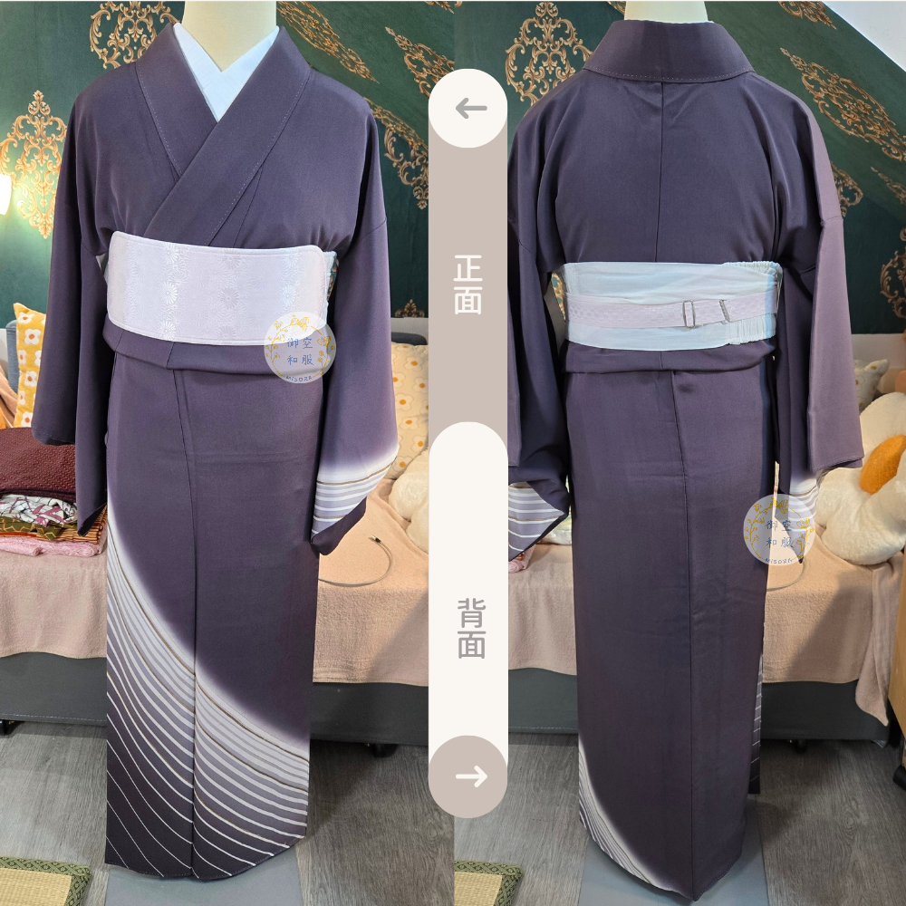斜紋紫 訪問着｜159.5cm-細節圖2
