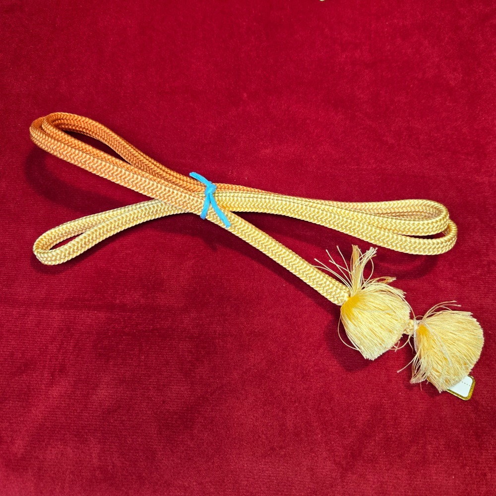 橘黃色系帶締｜狀況優良-細節圖5