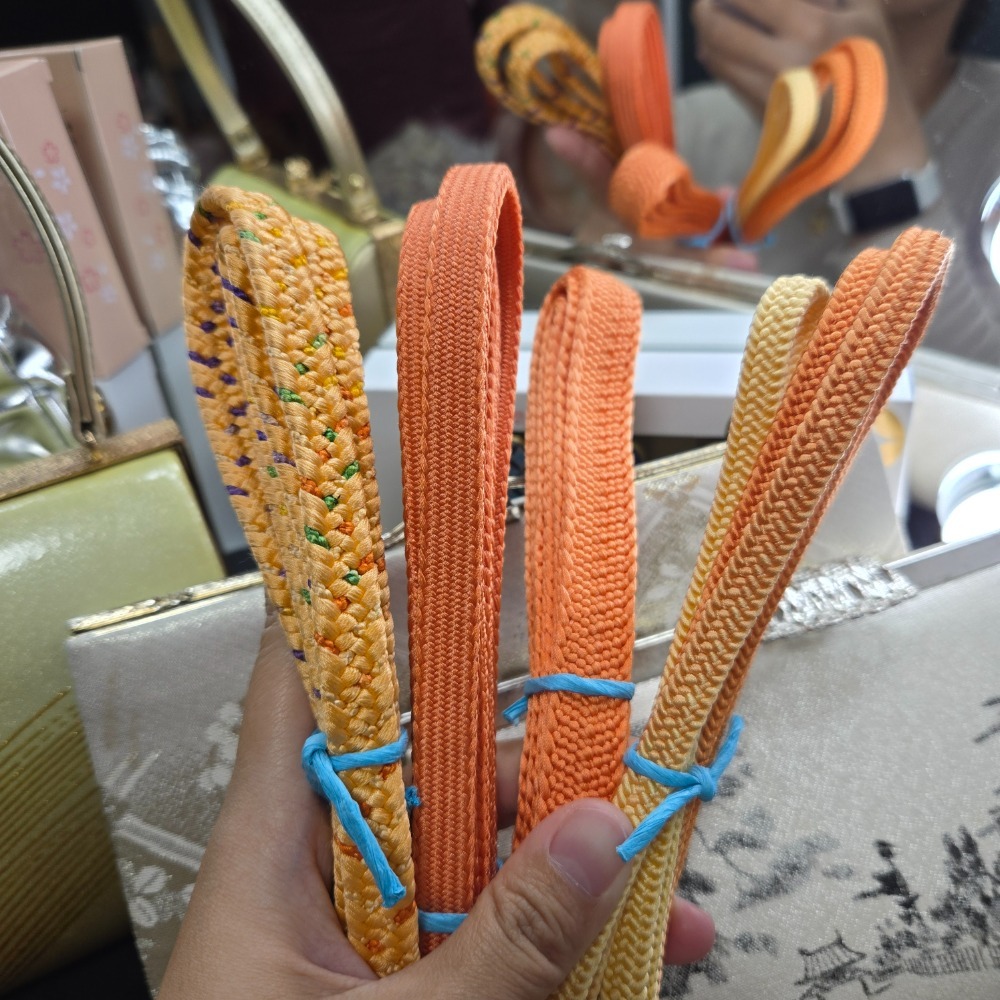 橘黃色系帶締｜狀況優良-細節圖7