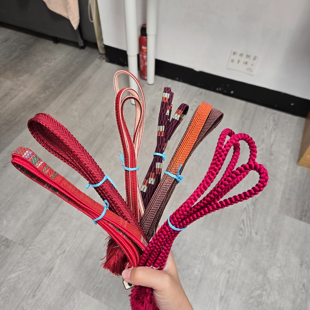 紅咖系帶締｜色差請見後面不同光線拍攝-細節圖3