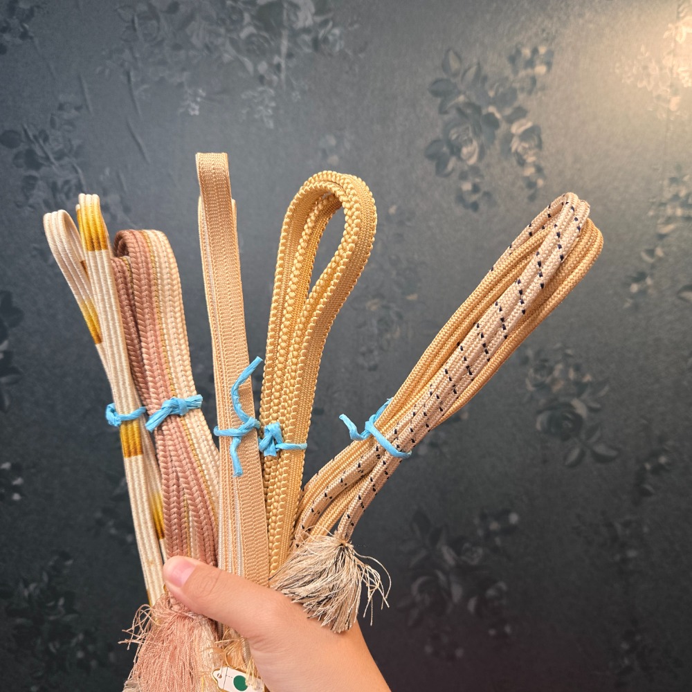 奶黃色系帶締｜每條都溫柔-細節圖2