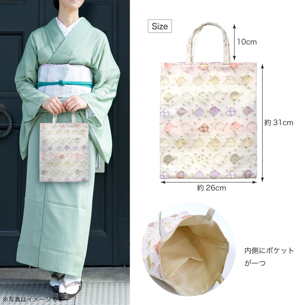 【預購】金織和服手提小包包-細節圖2