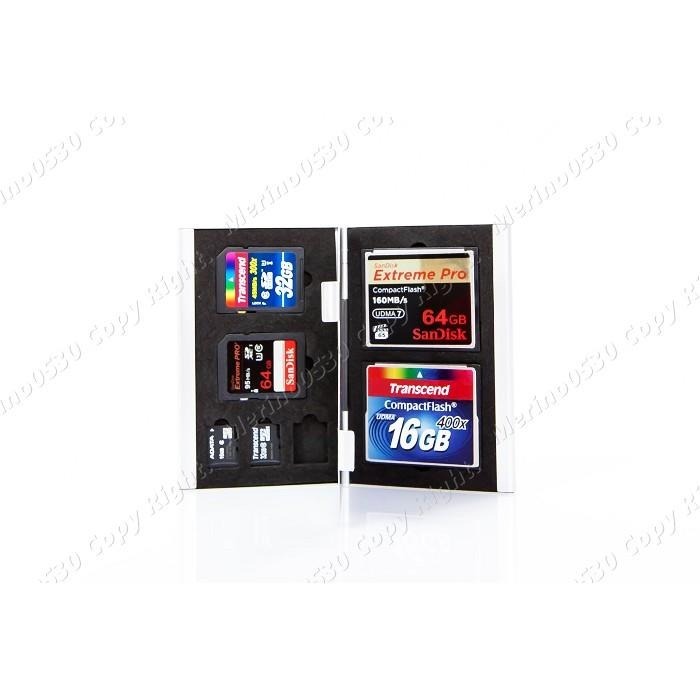 [YoYo精品] 瞎拚新品上市超薄金屬鋁合金記憶卡收納盒(2*CF+2*SDHC+2*Micro SD)-細節圖3