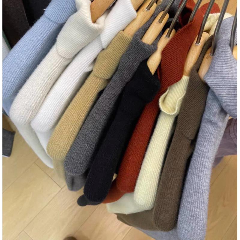 533｜現 韓國合身款細羅紋後中線立領高領針織衫-細節圖2