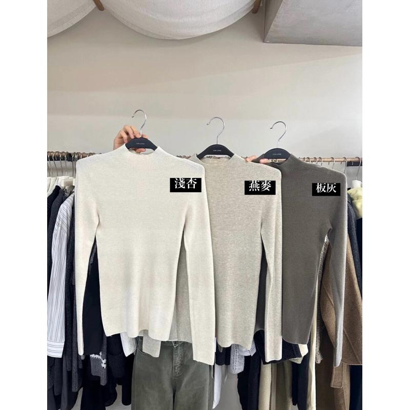 533｜現 韓國合身款細羅紋後中線立領高領針織衫-細節圖4