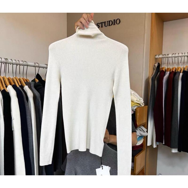 533｜現 韓國合身款細羅紋後中線立領高領針織衫-細節圖6