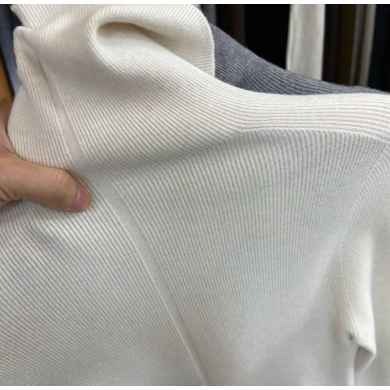 533｜現 韓國合身款細羅紋後中線立領高領針織衫-細節圖7