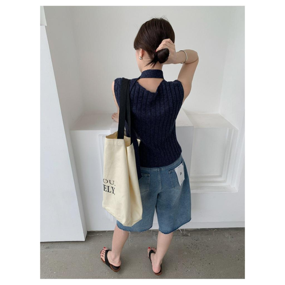 533 |  現貨 過年紅色韓國綁帶坑條V領針織背心馬甲附腰帶-細節圖8