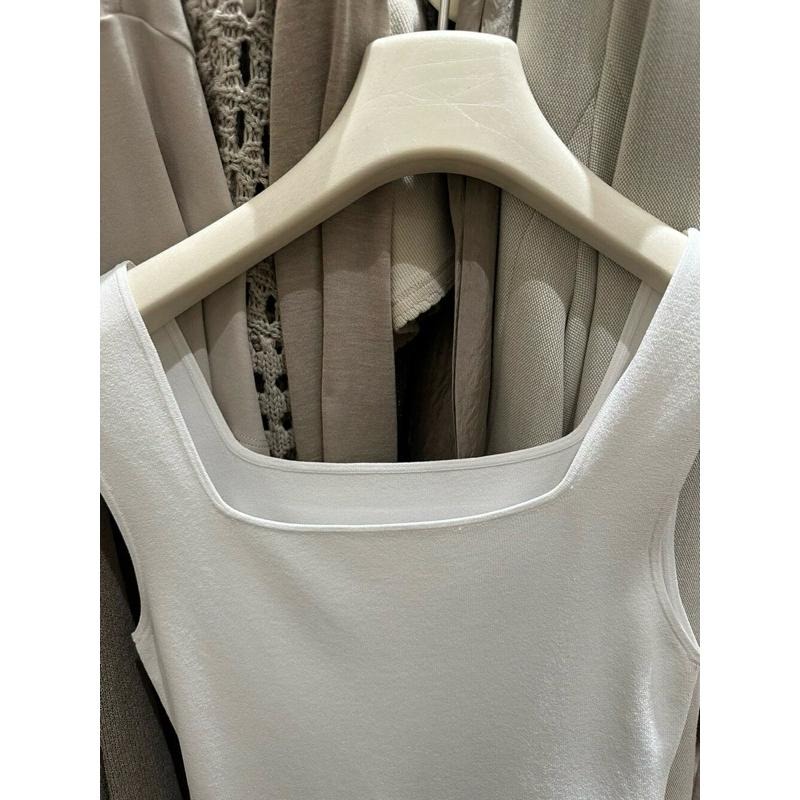 533｜現貨 韓國高支數密實多色彩色方領含絲針織背心-細節圖2