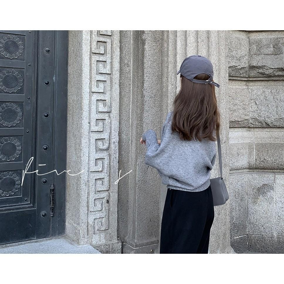 533 ｜現貨 韓國時髦設計感不對稱長袖針織衫短版柔軟毛衣-細節圖4