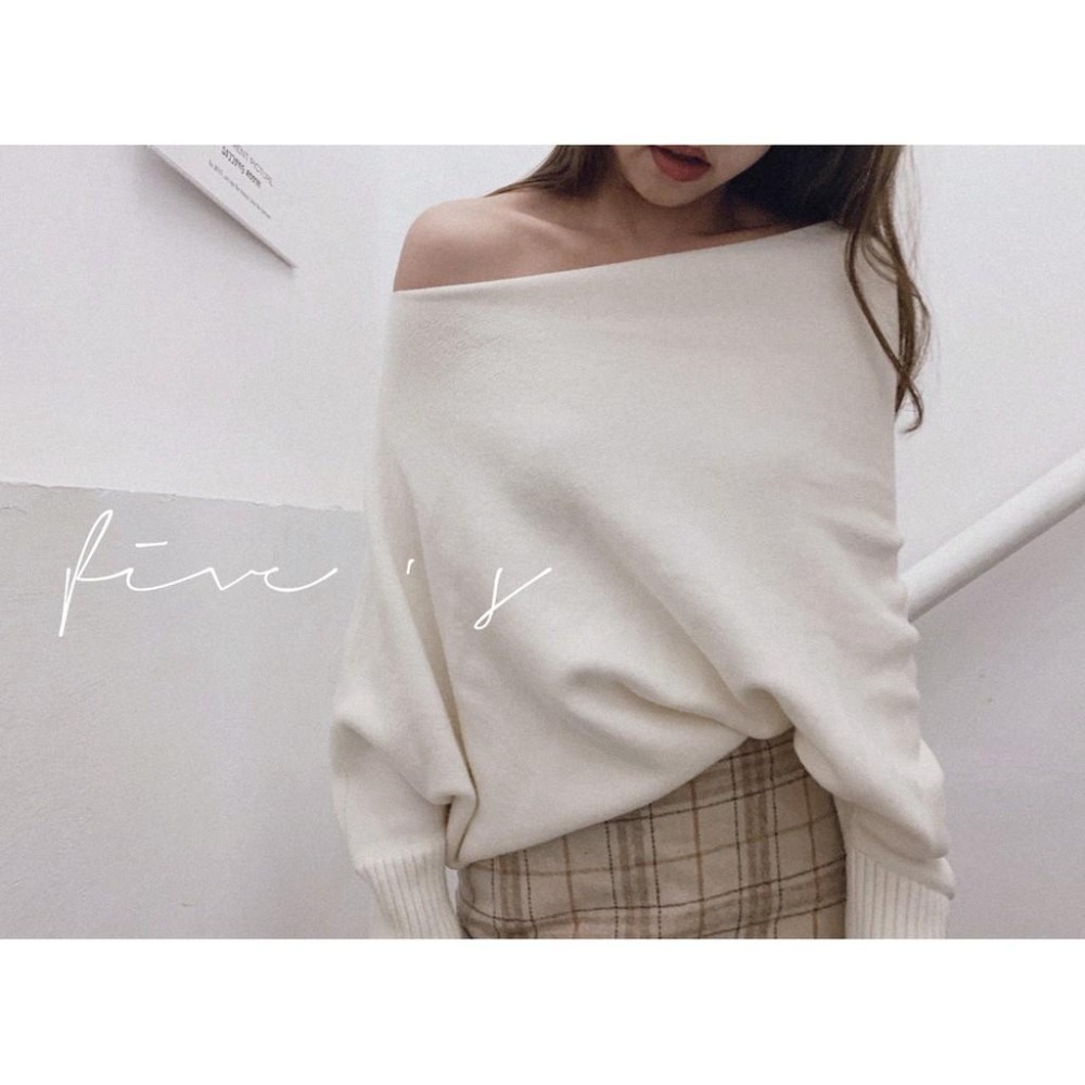 533 ｜現貨 韓國時髦設計感不對稱長袖針織衫短版柔軟毛衣-細節圖6