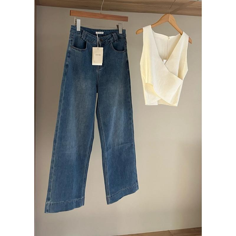 533｜現貨 四色百搭顯瘦舒服彈性九分褲牛仔褲-細節圖4