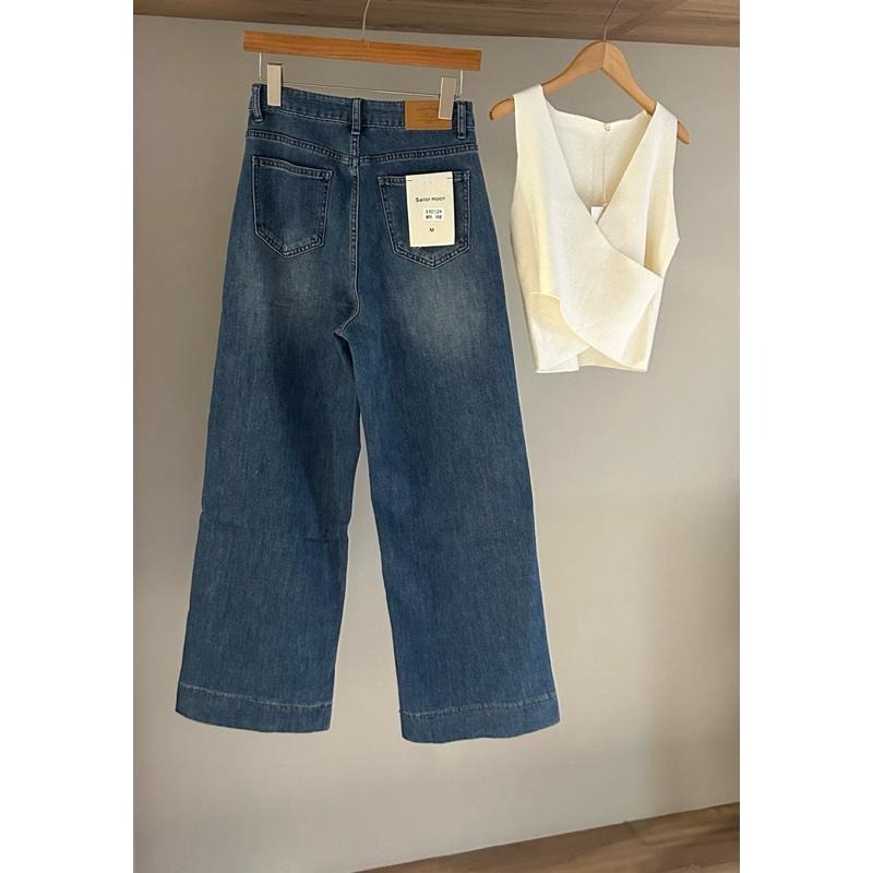 533｜現貨 四色百搭顯瘦舒服彈性九分褲牛仔褲-細節圖6