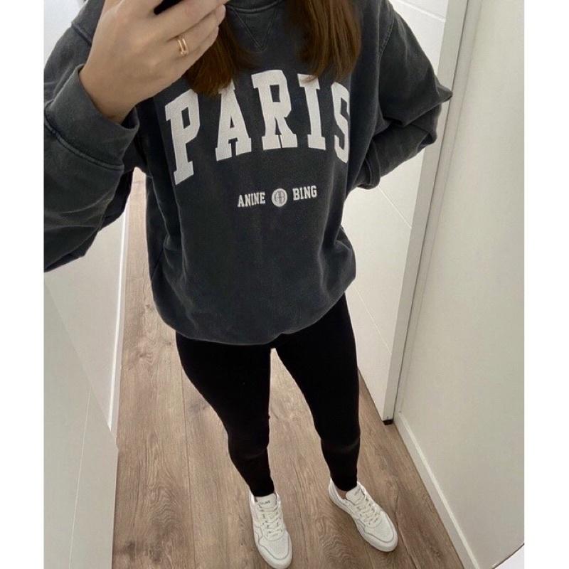 533｜現貨 Anine Bing城市logo黑灰色大學t-細節圖2