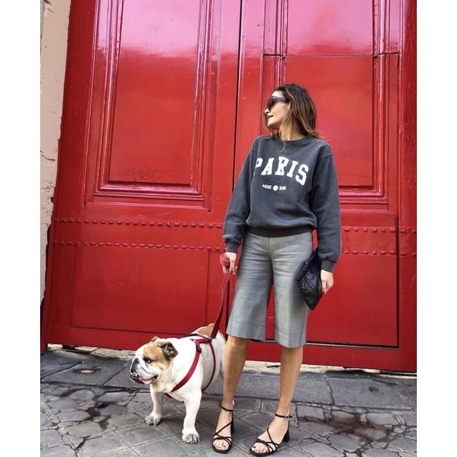 533｜現貨 Anine Bing城市logo黑灰色大學t-細節圖7