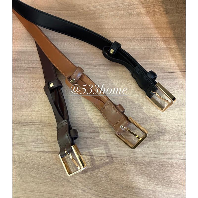 533｜現貨 韓國銀釦金釦細方頭皮帶真皮腰帶馬蹄釦-細節圖3