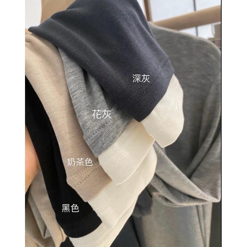 533｜ 現貨 必入超柔天絲羊毛假兩件內搭長袖T恤-細節圖5