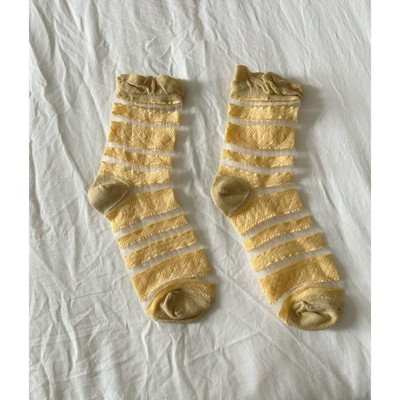 533｜現貨 lemaire酪梨綠日本風格富士山幾何圖騰中筒襪長襪短襪-細節圖5