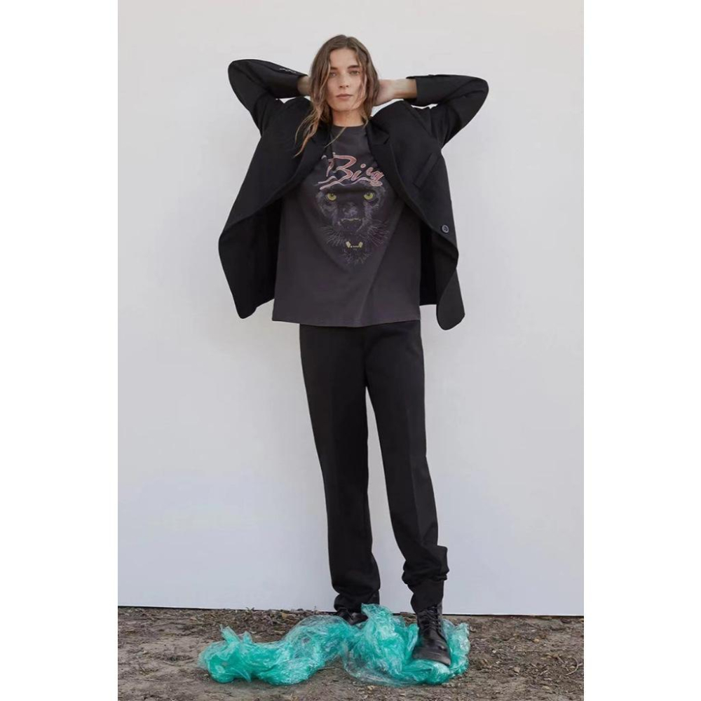 533｜ 現貨 多款圖案 AB Anine Bing 復古做舊美式老鷹飛豹頭短袖T恤-細節圖2