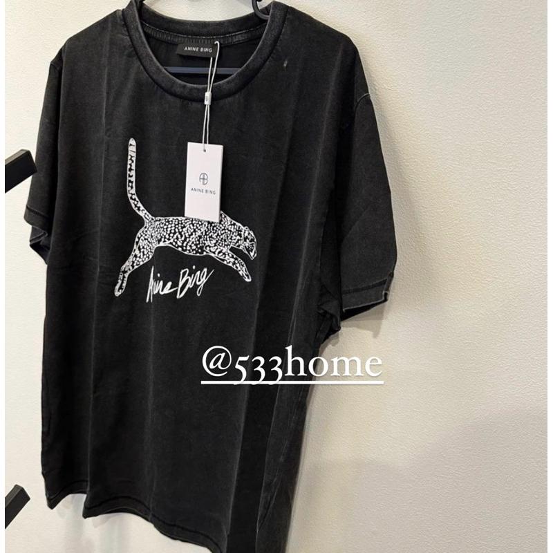 533｜ 現貨 多款圖案 AB Anine Bing 復古做舊美式老鷹飛豹頭短袖T恤-細節圖5