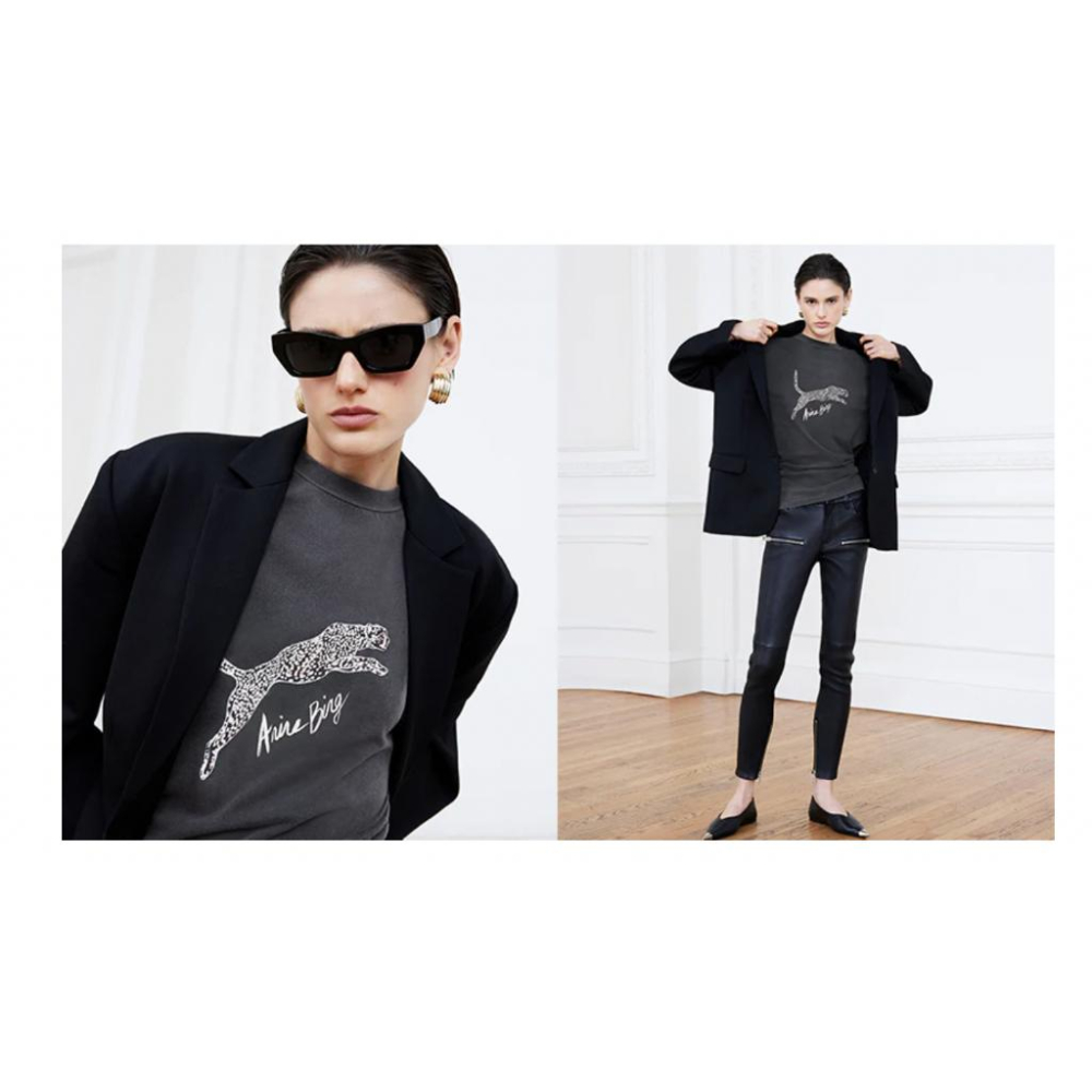 533｜ 現貨 多款圖案 AB Anine Bing 復古做舊美式老鷹飛豹頭短袖T恤-細節圖9