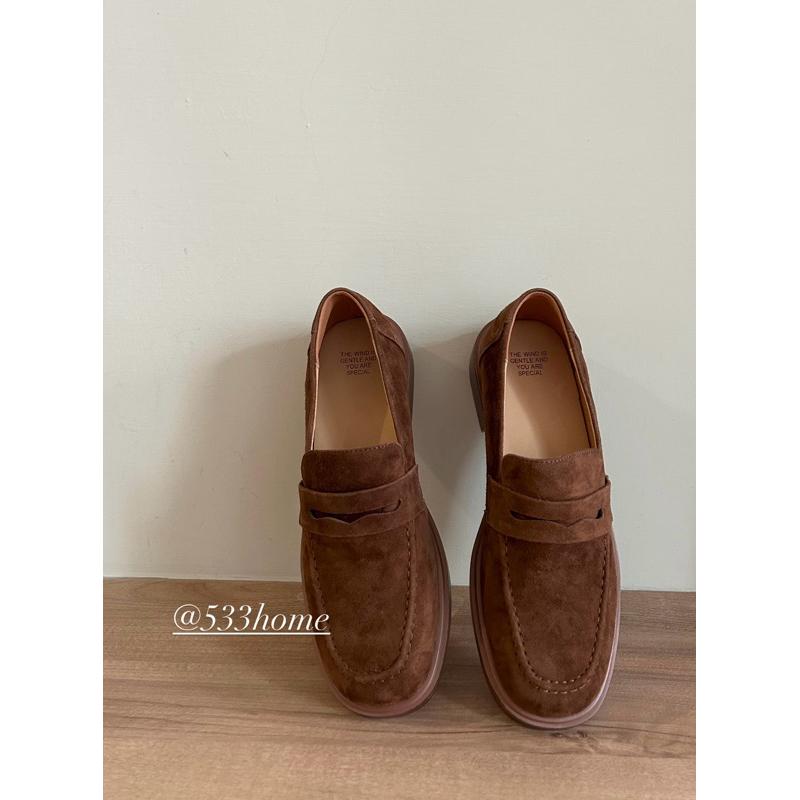533​ | 闆娘自留手工鞋全真皮超好走超軟Q巧克力麂皮絨面樂福鞋3cm低跟輕量羊皮鞋寬腳-細節圖2