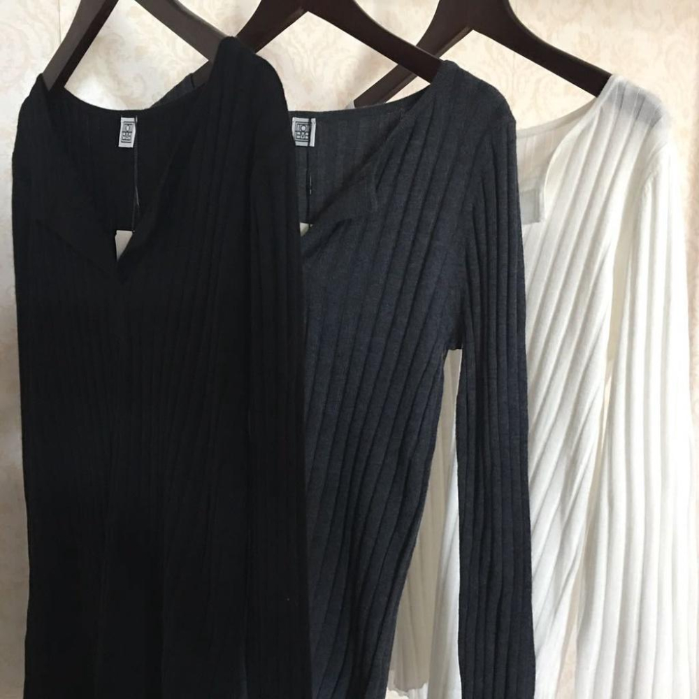 533 ｜實品拍攝北歐瑞典羊毛羊絨長袖深v領坑條針織衫/麻花款-細節圖4