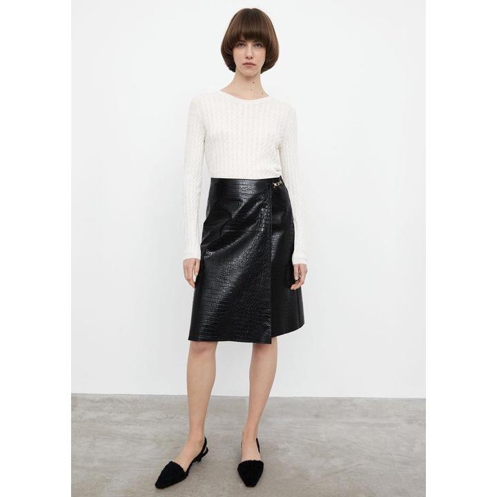 533 ｜實品拍攝北歐瑞典羊毛羊絨長袖深v領坑條針織衫/麻花款-細節圖5