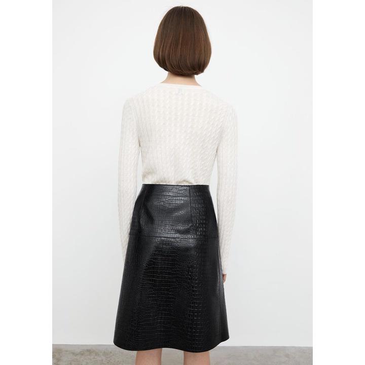 533 ｜實品拍攝北歐瑞典羊毛羊絨長袖深v領坑條針織衫/麻花款-細節圖6