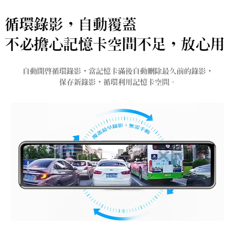 測速版 雙鏡頭雙錄 行車紀錄器【免運】1440P 12吋 後視鏡 行車記錄器 停車監控 行車 倒車顯影 廣角170度-細節圖9