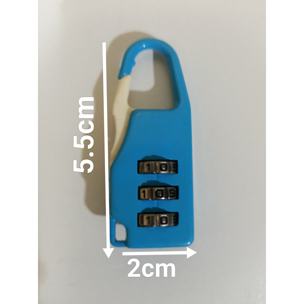 現貨出清 迷你款密碼鎖 三位鎖 鑰匙鎖頭 2×5.5cm-細節圖2