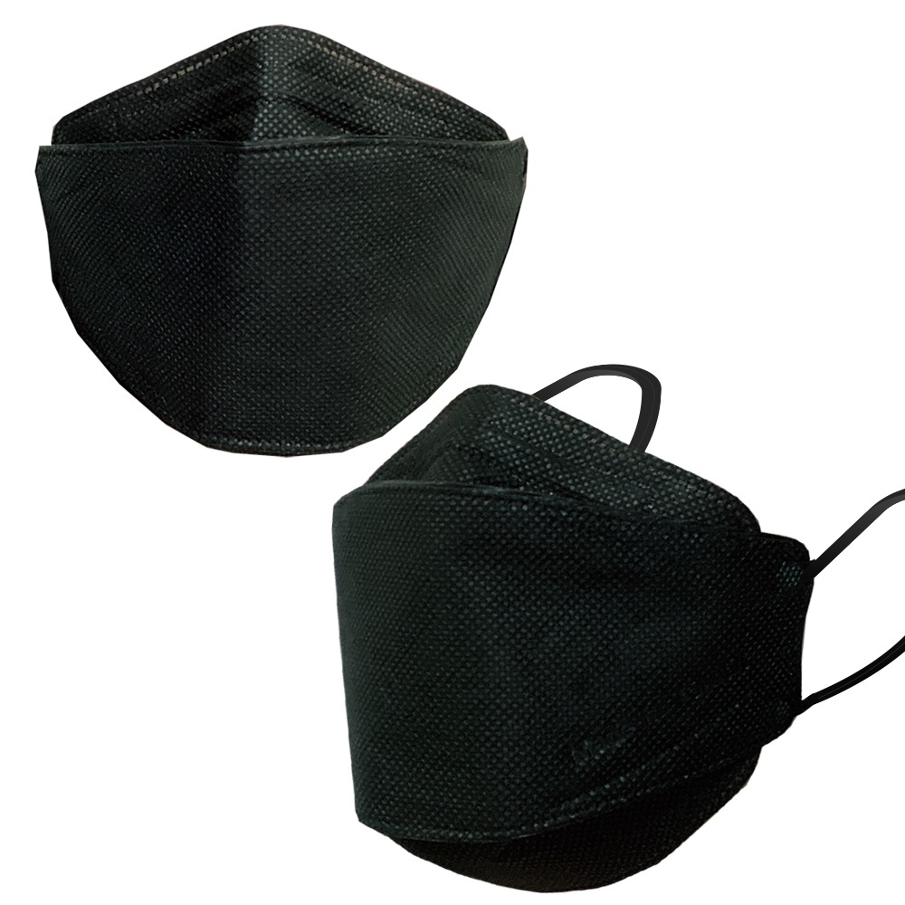 【凱上口罩】 台灣水駐極醫療4D立體口罩雙鋼印口罩 尊爵黑 50入/袋裝  現貨大包裝  快速出貨-細節圖3