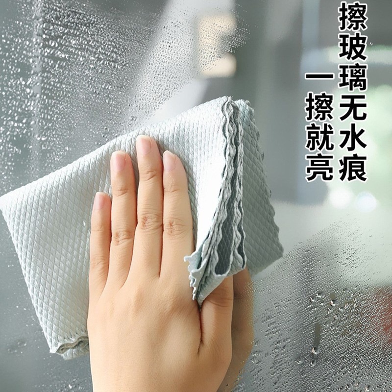 現貨❤️魚鱗抹布 廚房抹布 清潔抹布 擦玻璃抹布 抹布 不留水痕不掉毛 無痕抹布 清潔抹布 玻璃抹布 餐具抹布-細節圖2