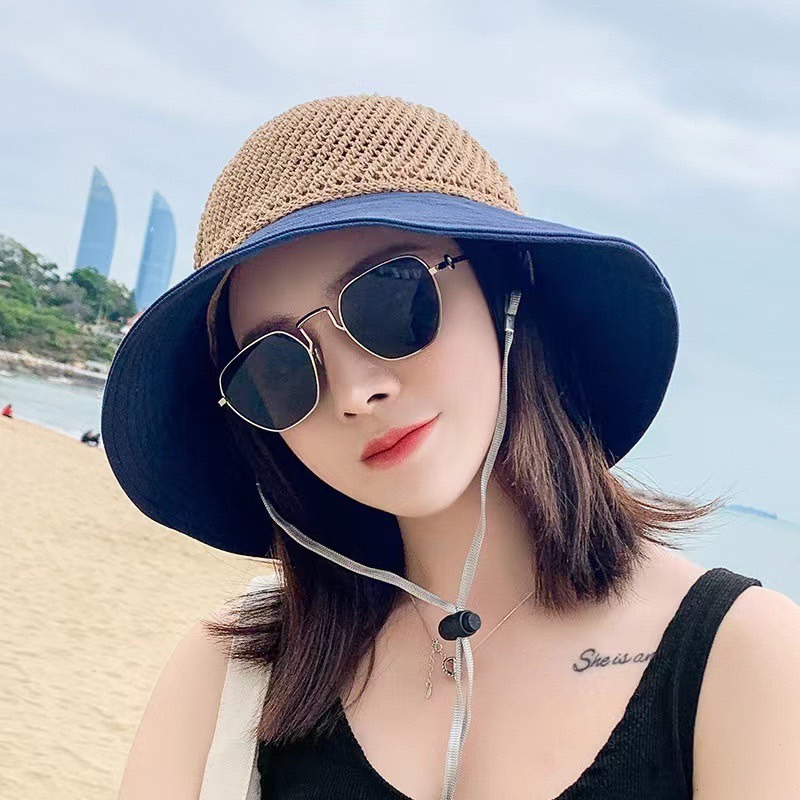 現貨❤️時尚拚色蝴蝶結草帽 拚色草帽 蝴蝶結草帽 草帽 夏天草帽 帽子 女生帽子 時尚草帽 遮陽帽 拚色帽 沙灘帽-細節圖5