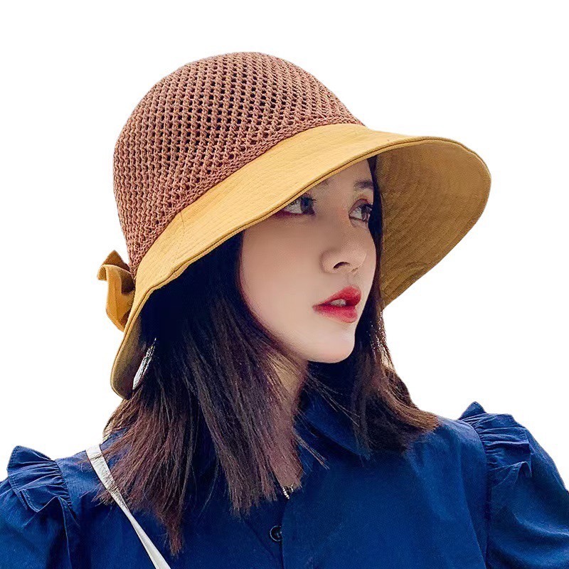 現貨❤️時尚拚色蝴蝶結草帽 拚色草帽 蝴蝶結草帽 草帽 夏天草帽 帽子 女生帽子 時尚草帽 遮陽帽 拚色帽 沙灘帽-細節圖6