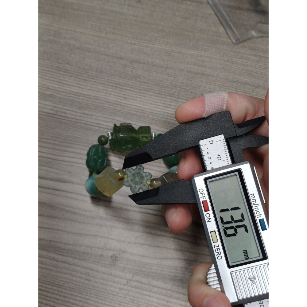 原創精雕綠螢石媽祖設計手鍊 手珠 手串-細節圖3