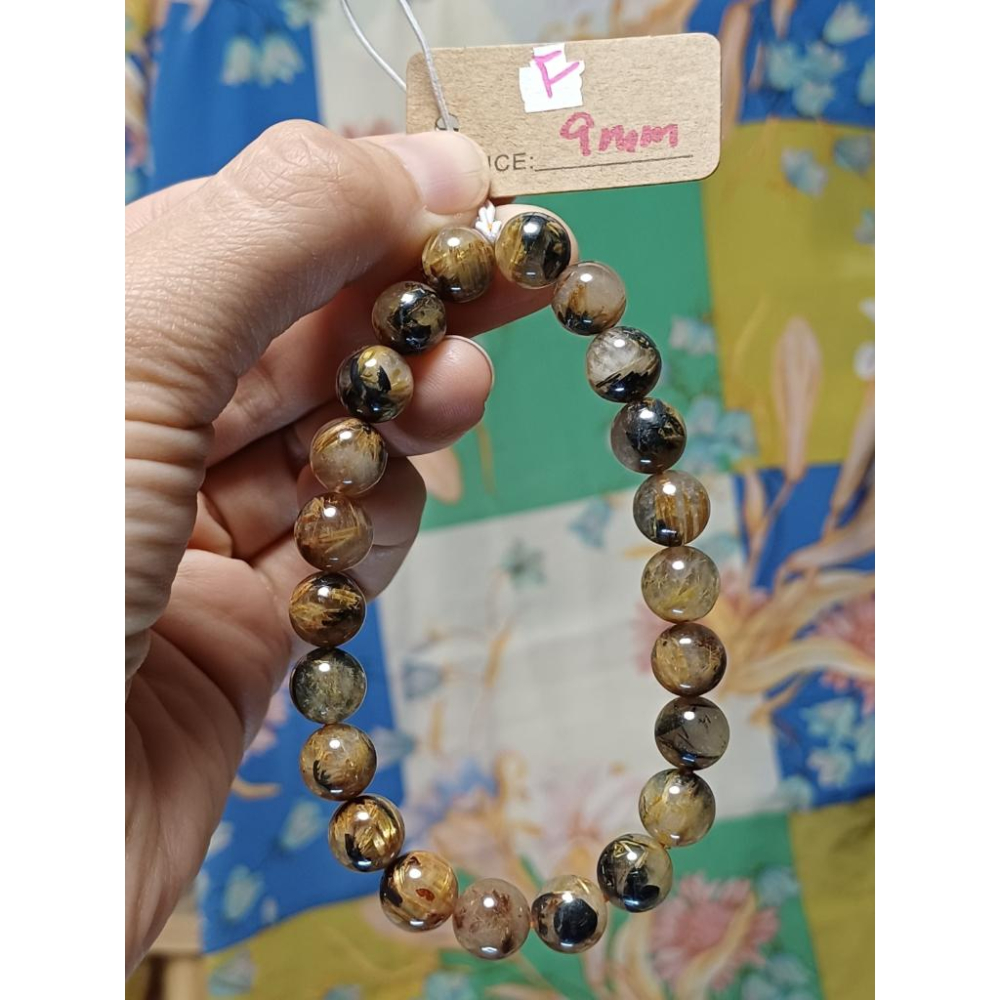 母礦鈦晶 9mm 鈦晶花 鈦晶 爆絲 版鈦晶 太陽花 強力招財 手珠 手鍊 衝評價 甜甜價-細節圖8
